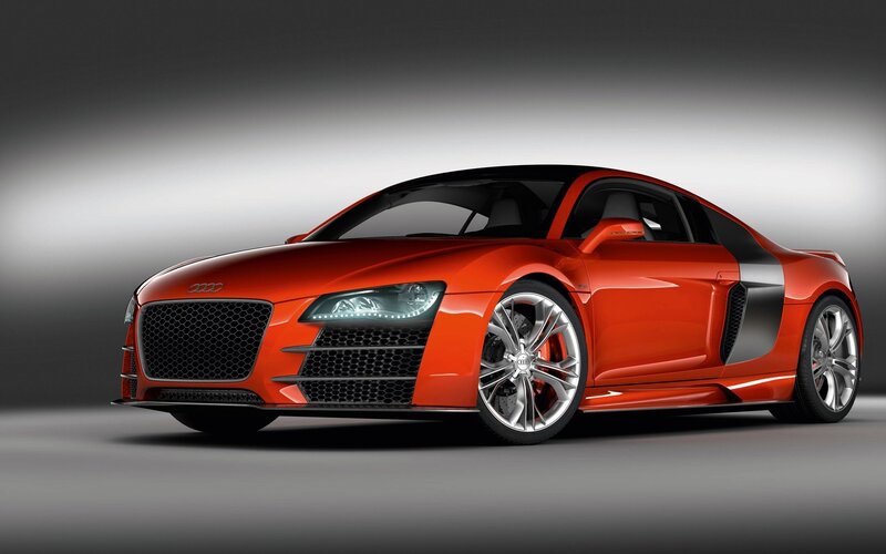 Red Audi R8 sports car