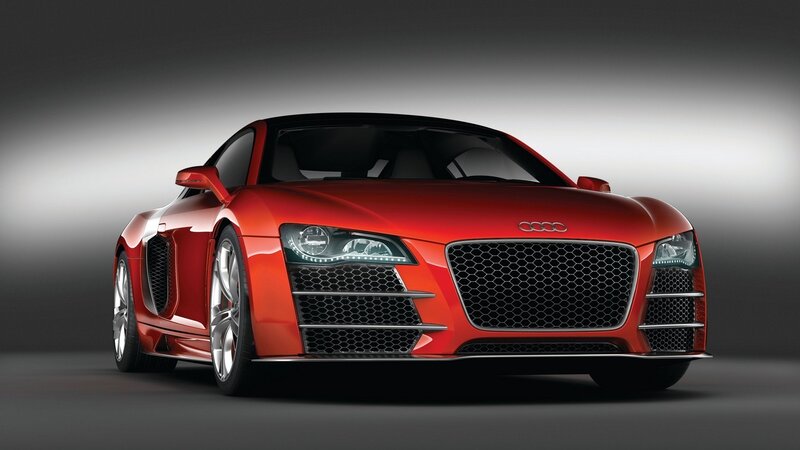 Red Audi R8 sports car