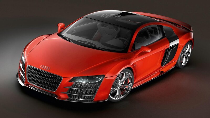 Red Audi R8 sports car