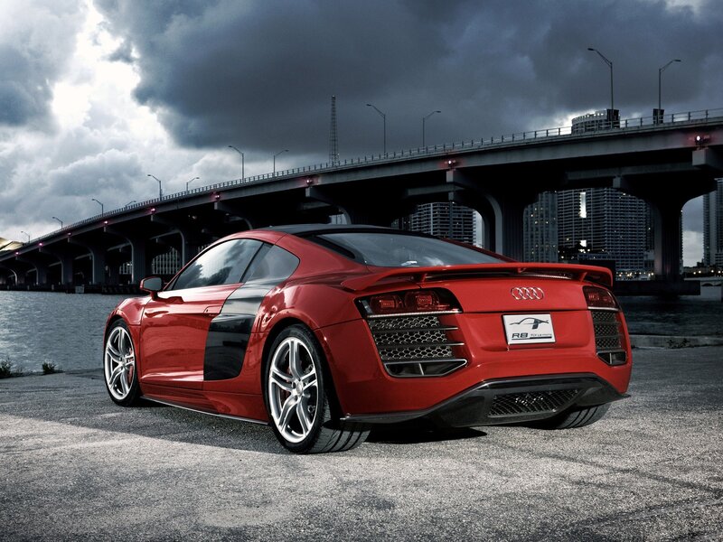Red Audi R8 sports car