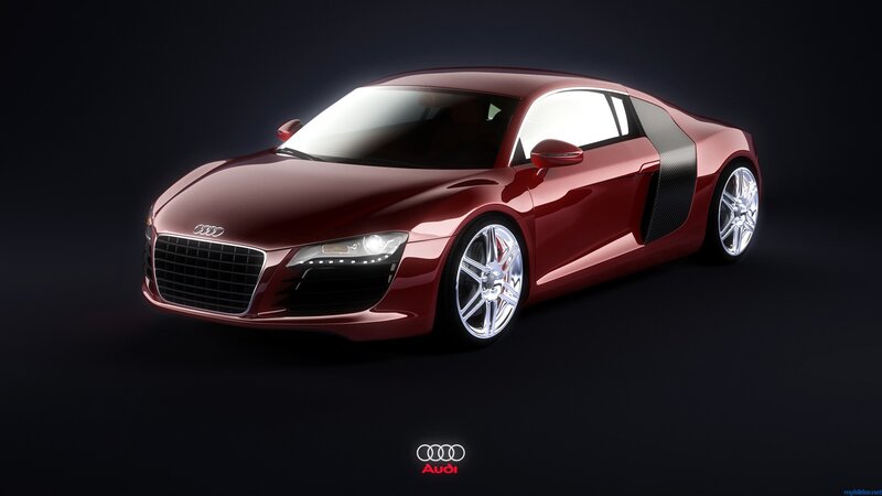 Red Audi R8 sports car