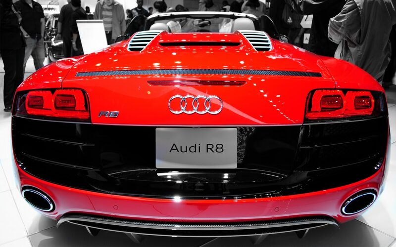 Red Audi R8 sports car