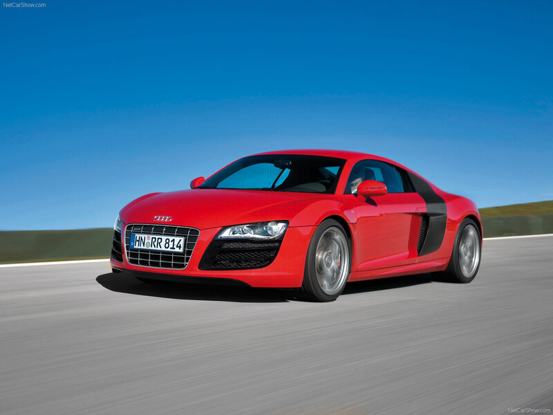 Red Audi R8 sports car