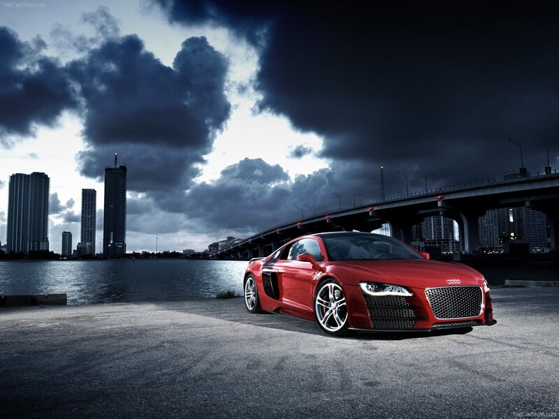 Red Audi R8 sports car