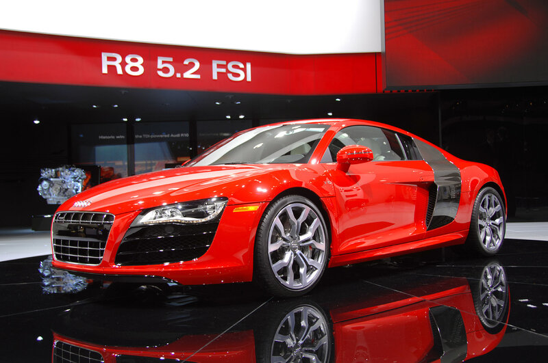 Red Audi R8 sports car