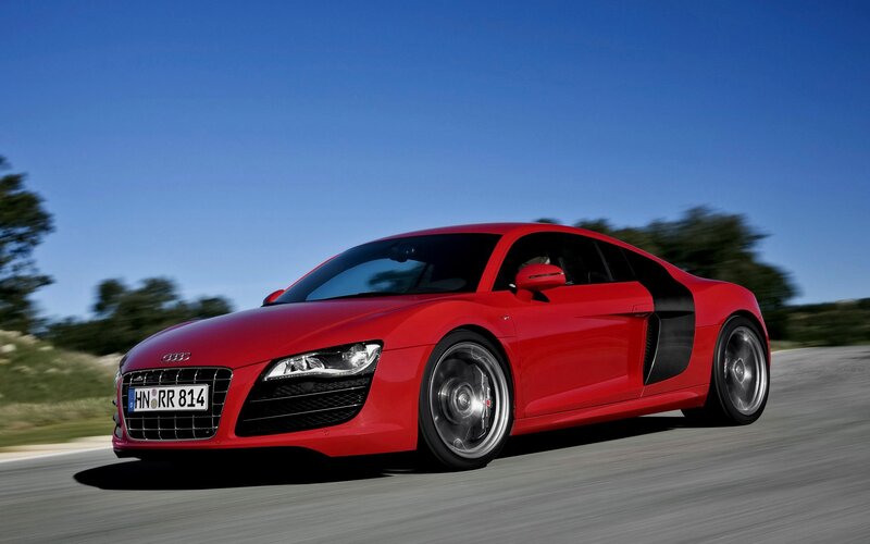 Red Audi R8 sports car