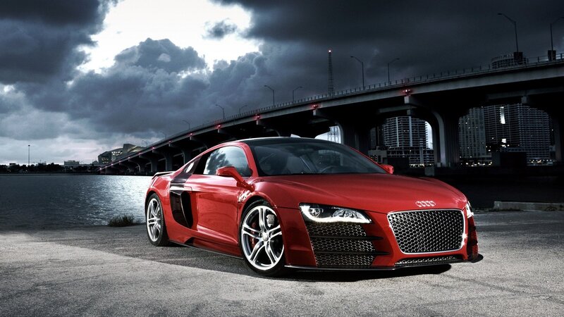 Red Audi R8 sports car