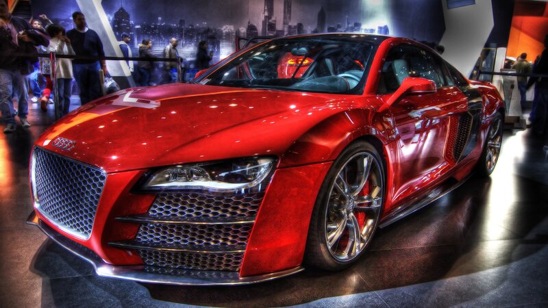 Red Audi R8 sports car