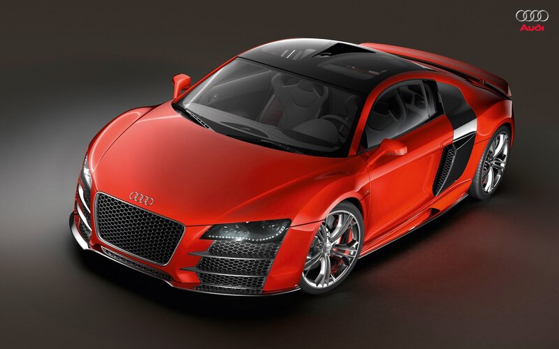 Red Audi R8 sports car