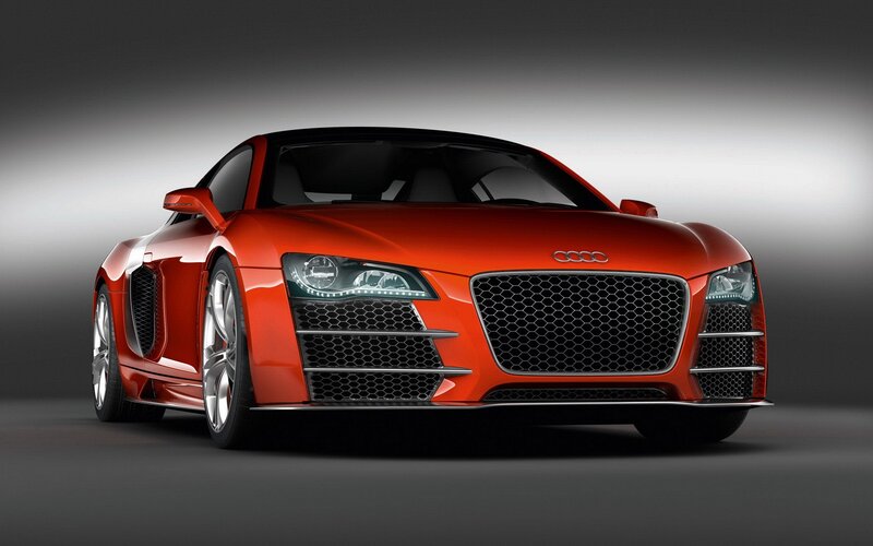 Red Audi R8 sports car