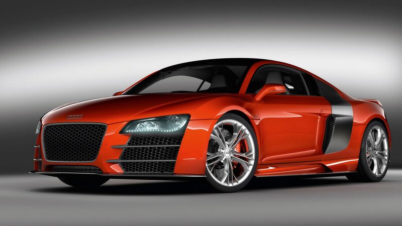 Red Audi R8 sports car