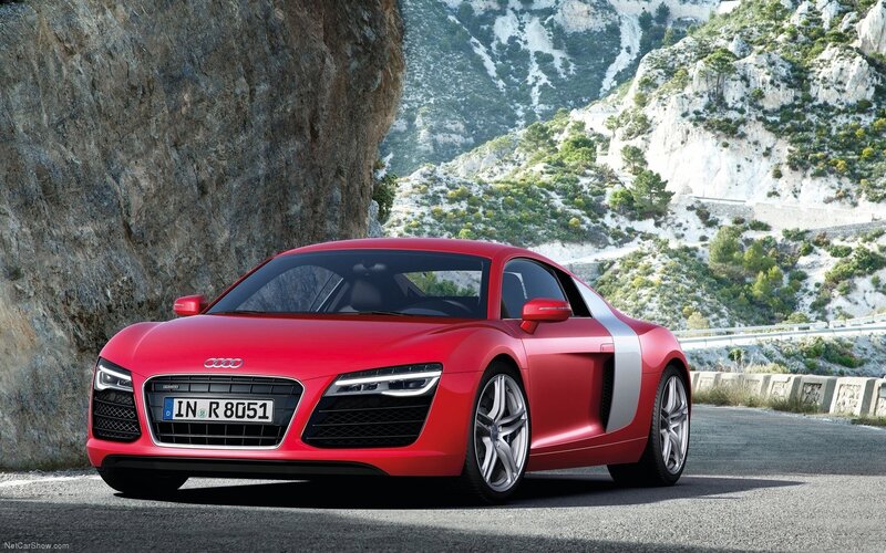 Red Audi R8 sports car