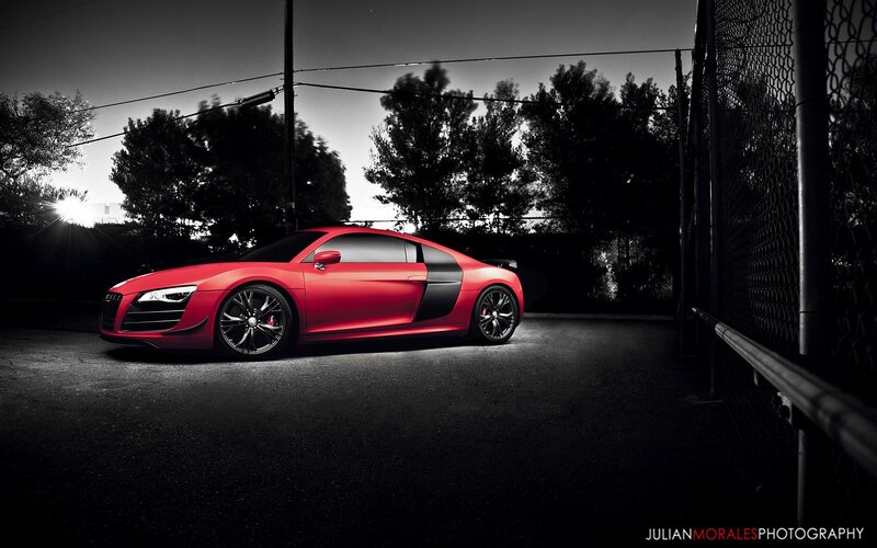 Red Audi R8 sports car