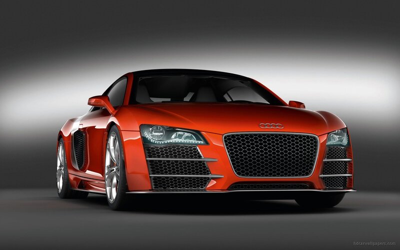 Red Audi R8 sports car