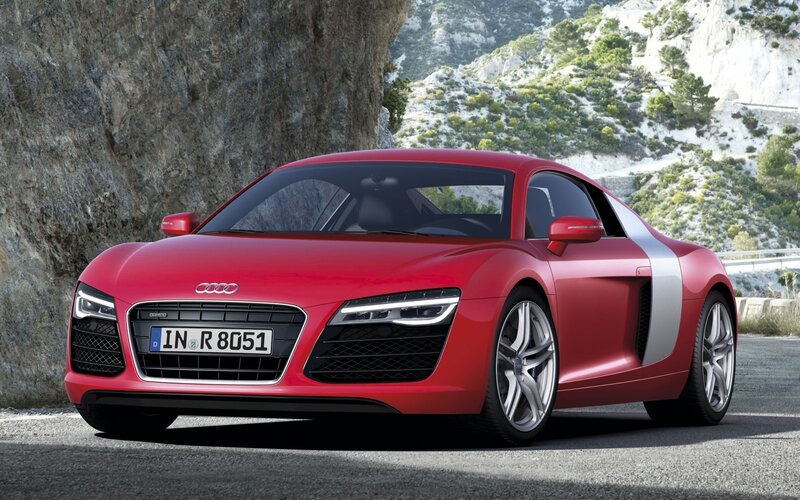 Red Audi R8 sports car