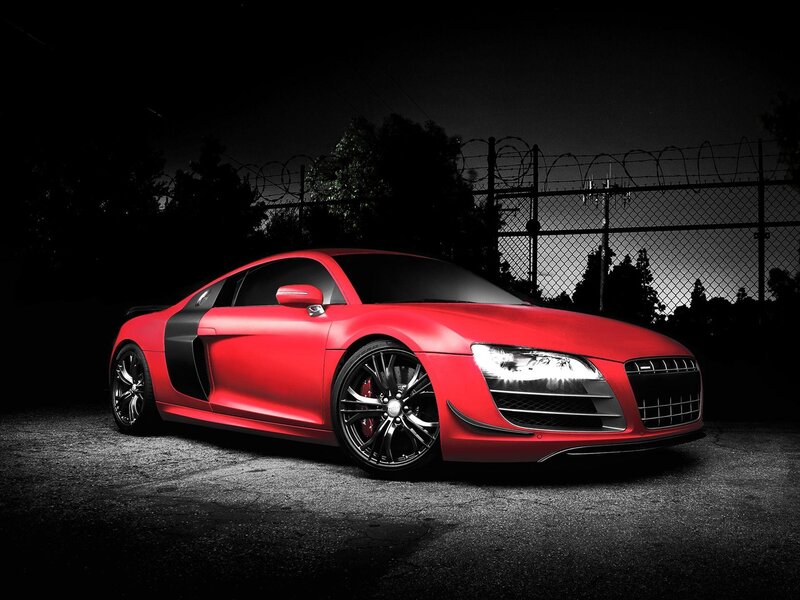 Red Audi R8 sports car