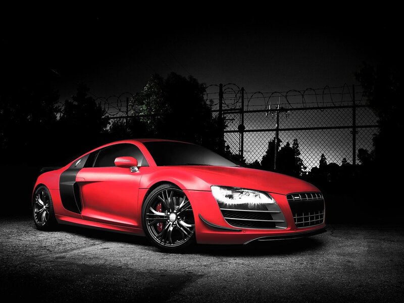 Red Audi R8 sports car