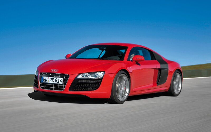 Red Audi R8 sports car