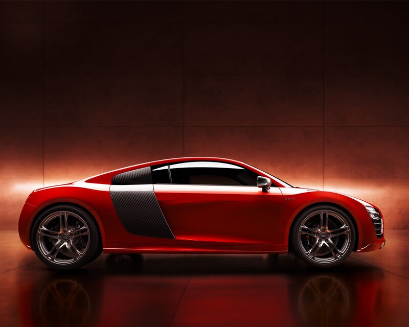 Red Audi R8 sports car