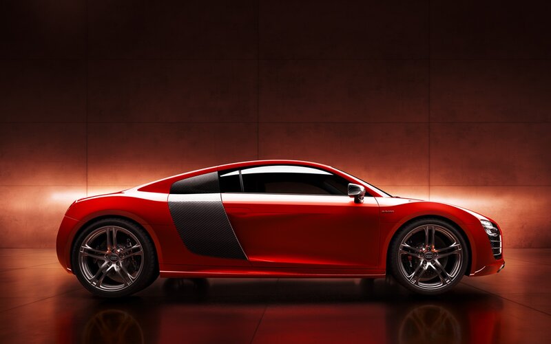 Red Audi R8 sports car