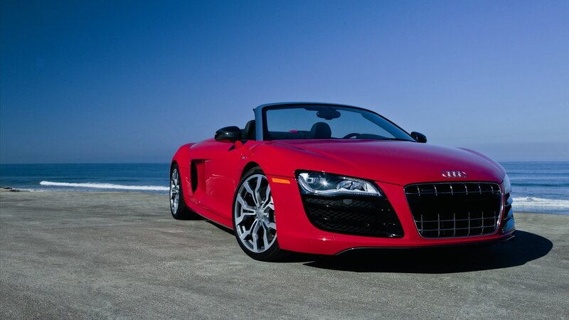 Red Audi R8 sports car