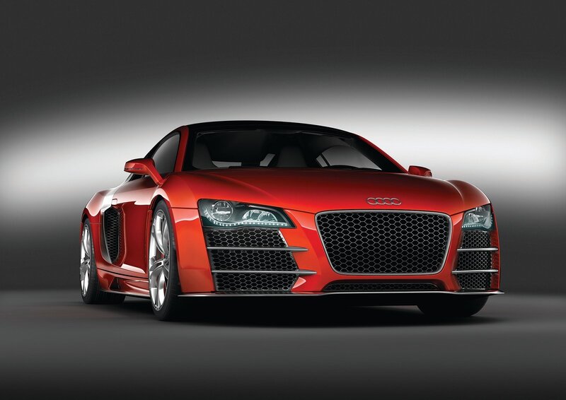 Red Audi R8 sports car