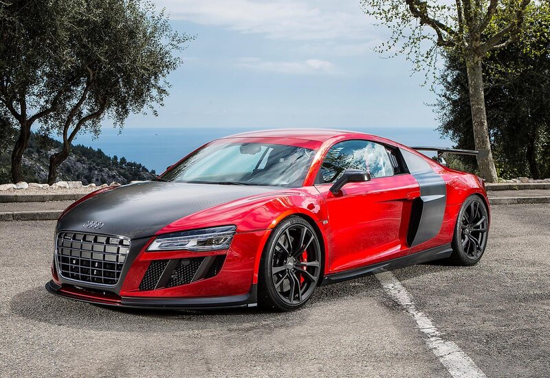 Red Audi R8 sports car
