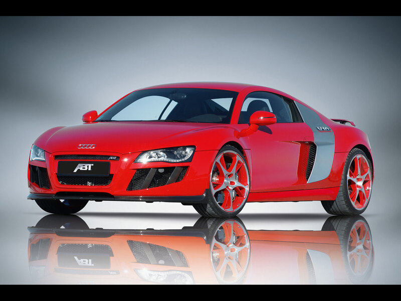 Red Audi R8 Sports Car — Dramatic