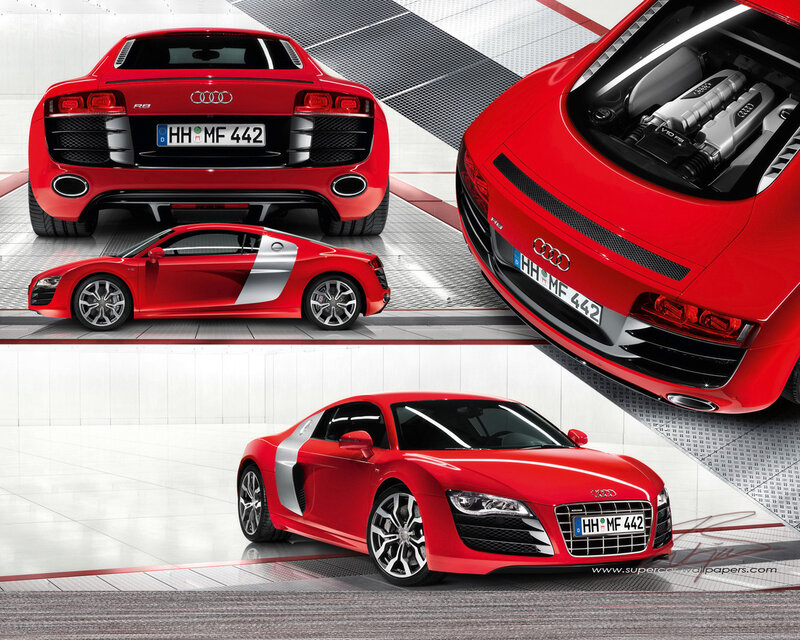 Red Audi R8 Sports Car — Dynamic, 3d Render