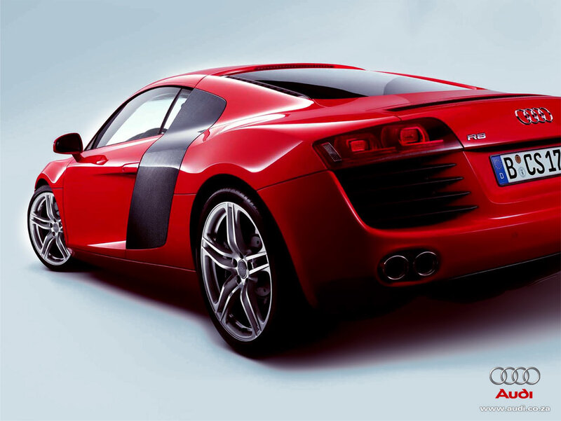 Red Audi R8 Sports Car — Dynamic