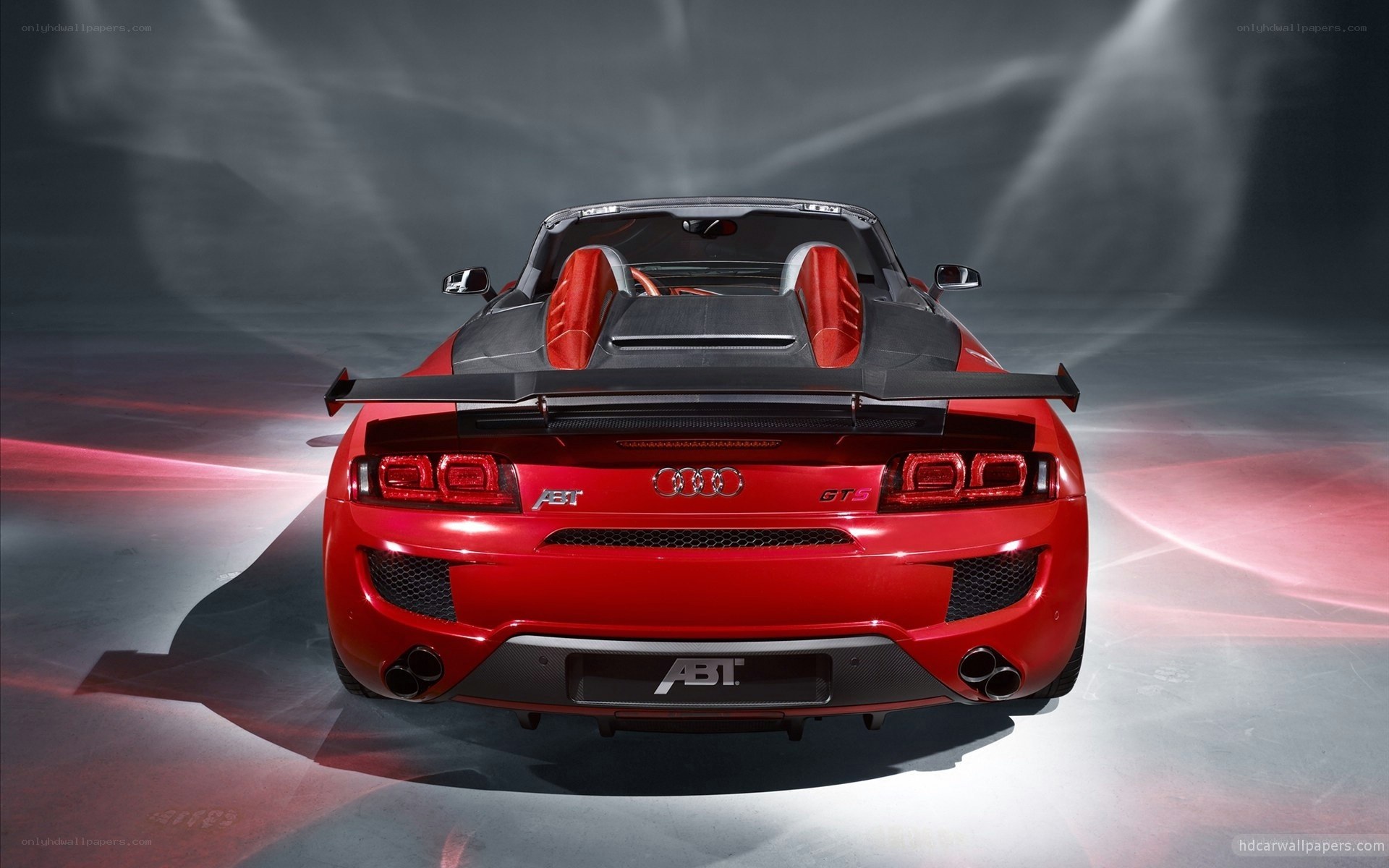 red audi r8 spyder abt