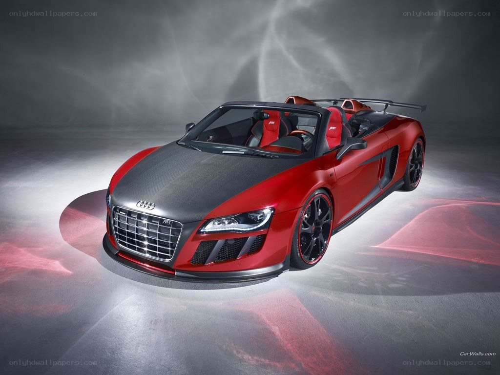 red audi r8 spyder car