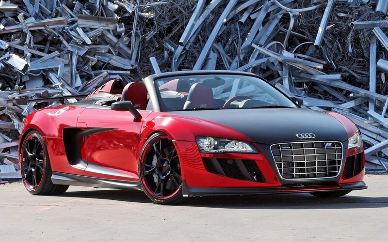 Red Audi R8 Spyder — Dramatic, Afternoon, Photograph