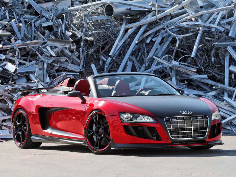 Red Audi R8 Spyder — Dramatic, Afternoon