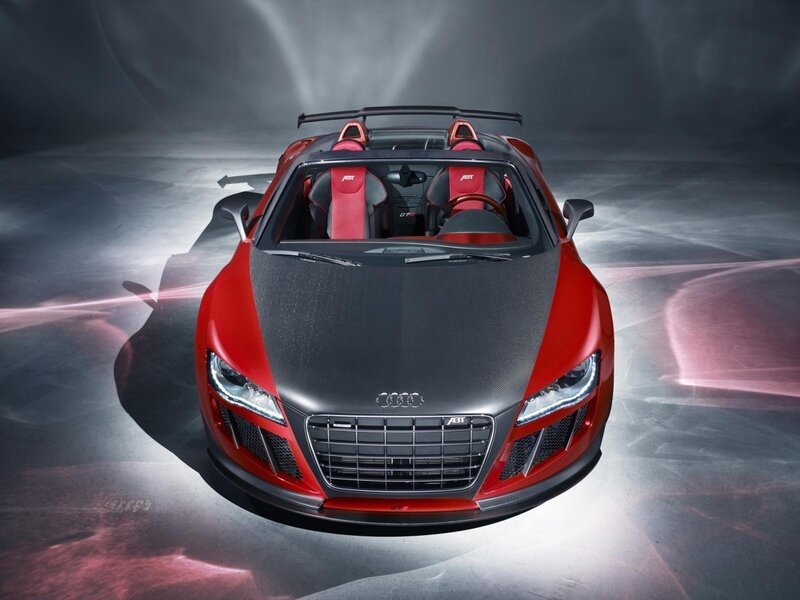 Red Audi R8 Spyder — Dramatic, Photograph