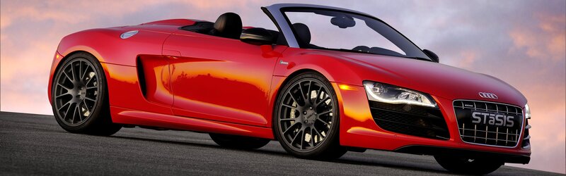 Red Audi R8 Spyder — Dramatic, Sunset