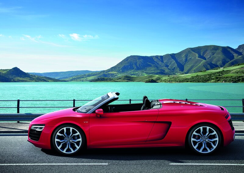 Red Audi R8 Spyder — Serene, Afternoon, Photograph, Car