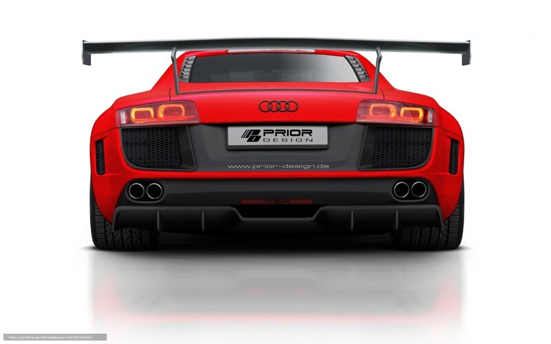 Red Audi R8 with Prior Design body kit