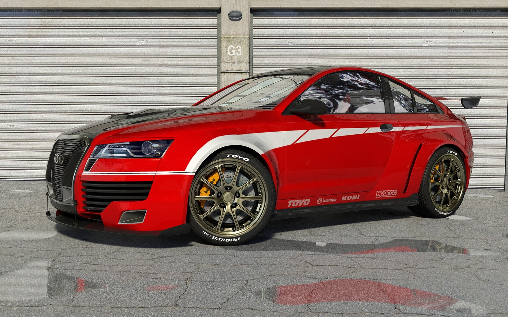 red audi race car