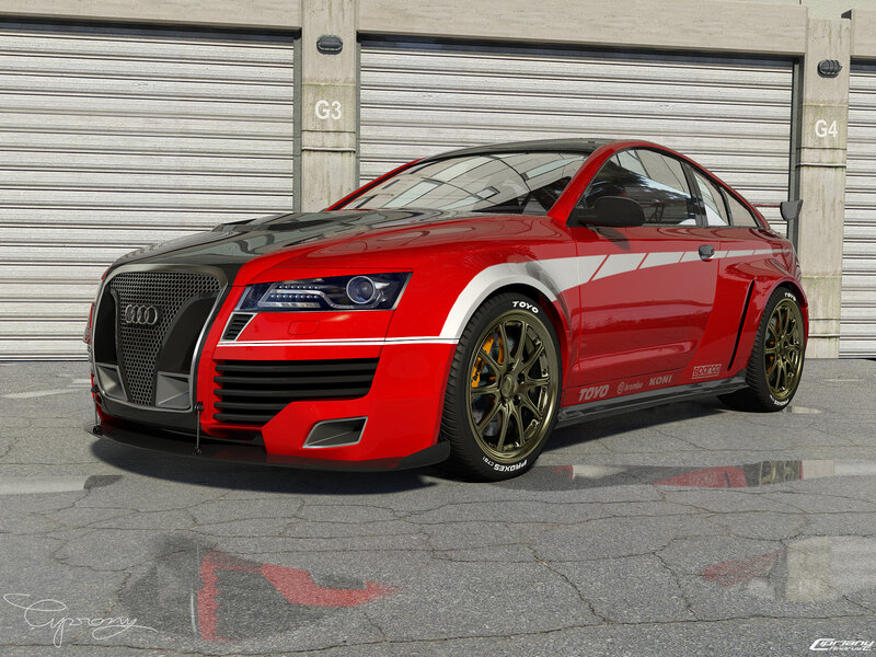 Red Audi Race Car — Static