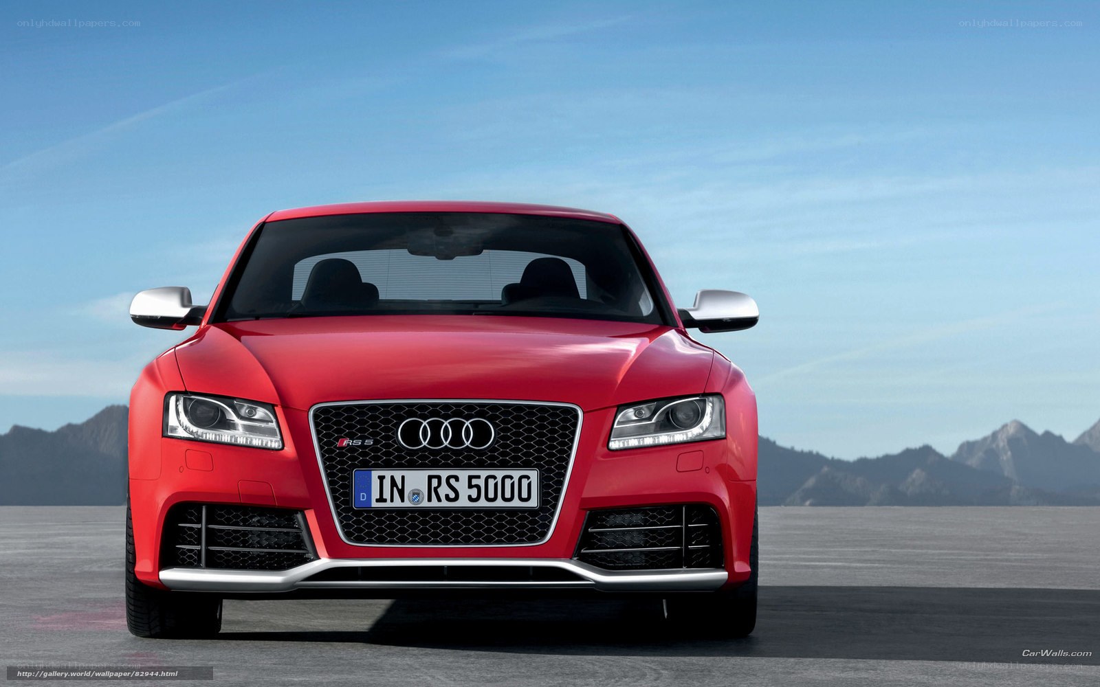 Red Audi RS 5 front view