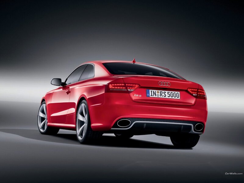 Red Audi RS 5 rear view