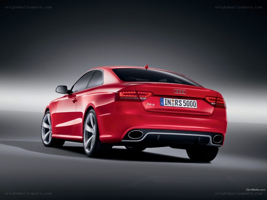 Red Audi RS 5 rear view