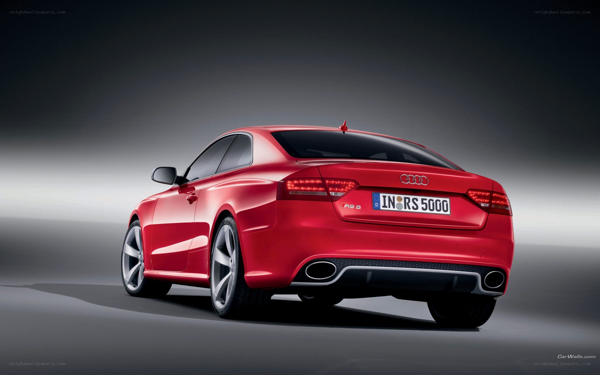 Red Audi RS 5 rear view