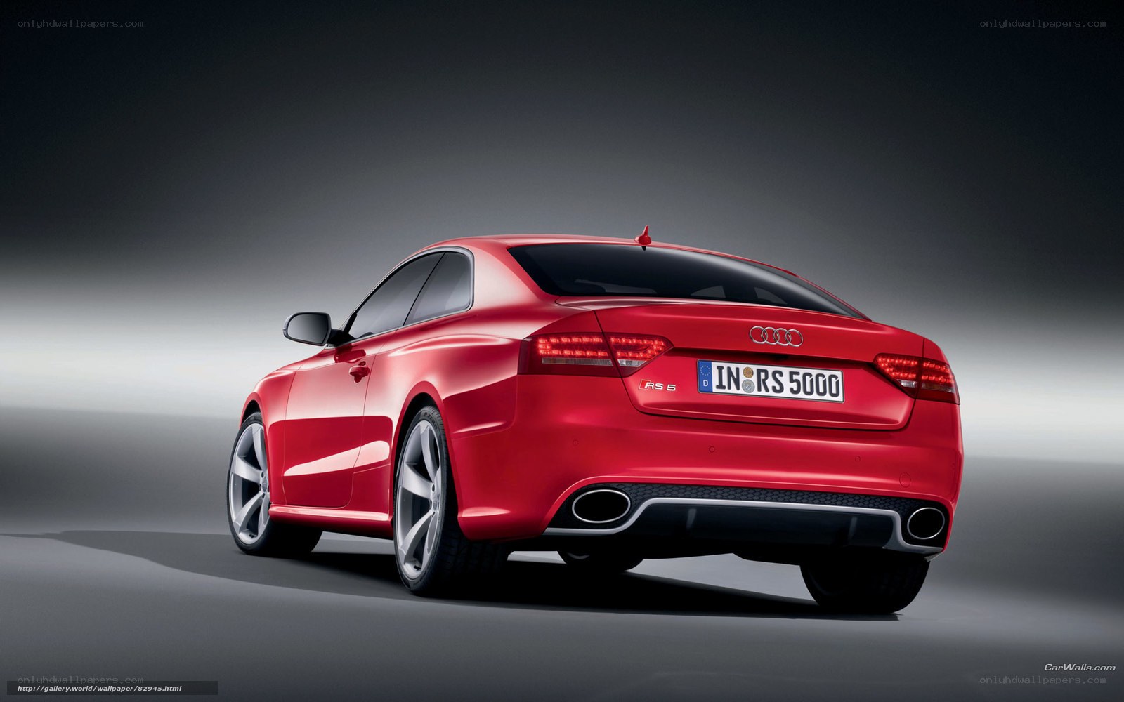 Red Audi RS 5 rear view