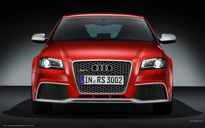 Red Audi RS3 front view