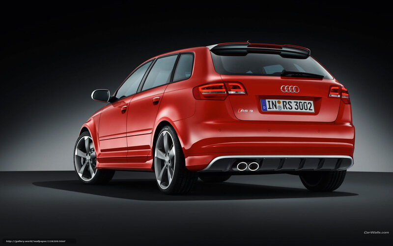 Red Audi Rs3 Hatchback — Dramatic, Photograph