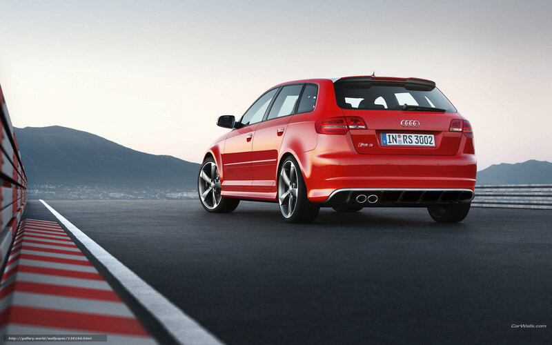 Red Audi Rs3 Hatchback — Dramatic, Sunset, Photograph