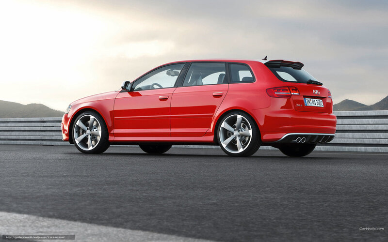 Red Audi Rs3 Hatchback — Dynamic, Afternoon, Photograph, Race Track