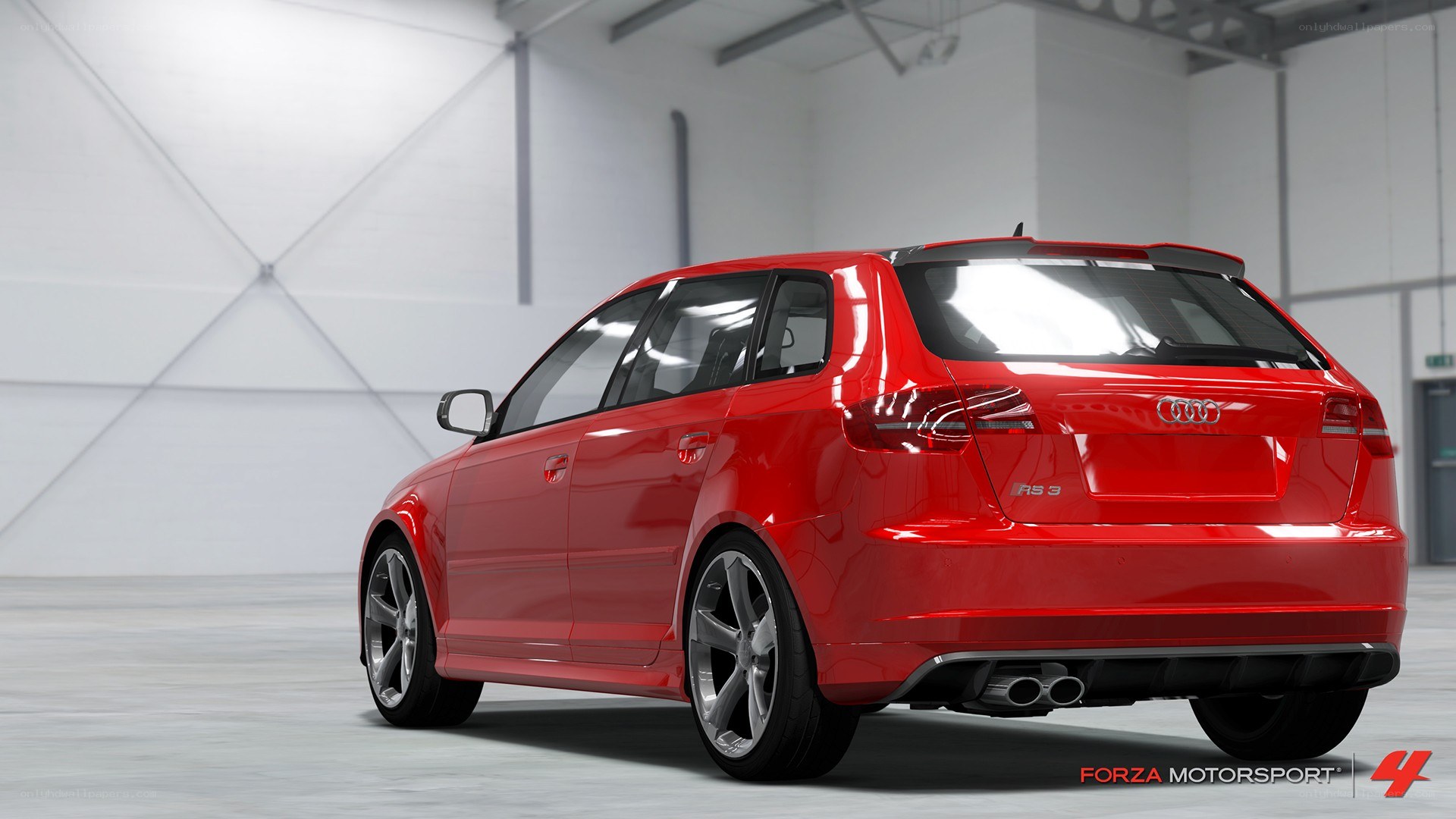 red audi rs3 hatchback
